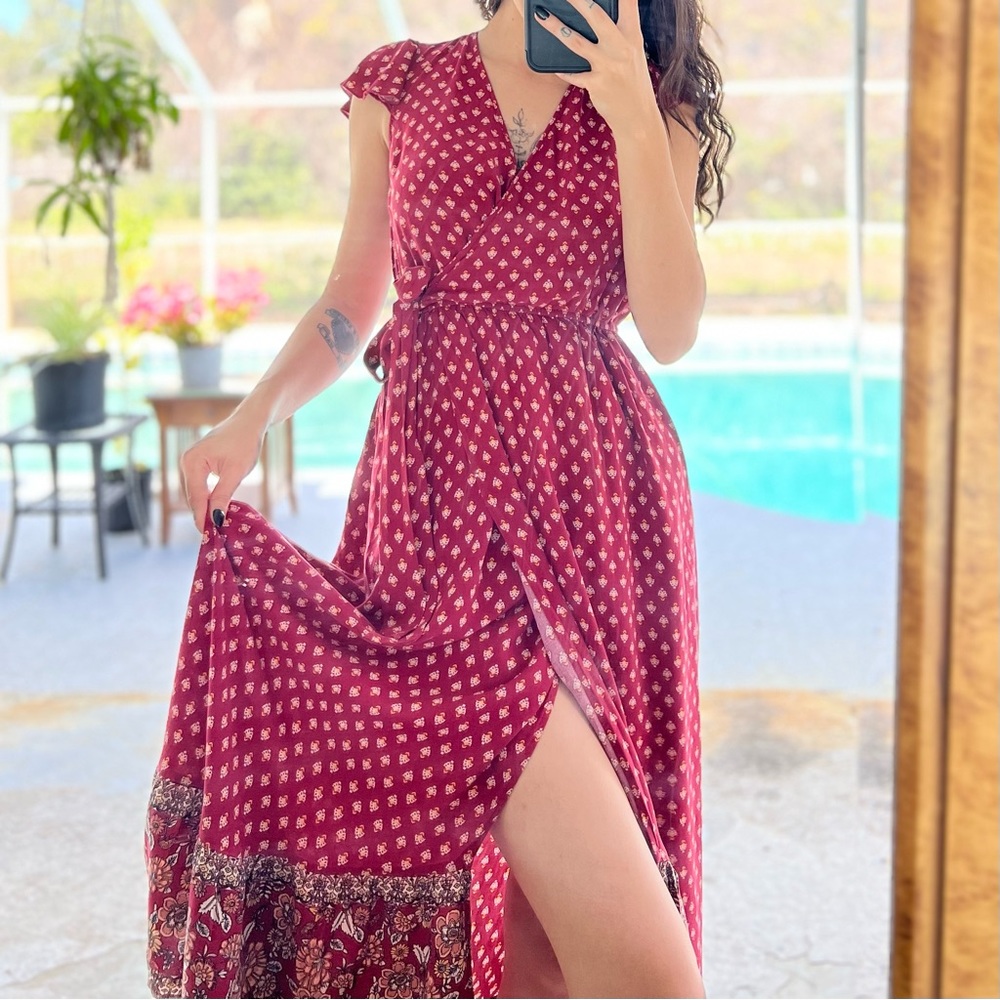 Floral Maxi Dress | Spanish | Wrap around